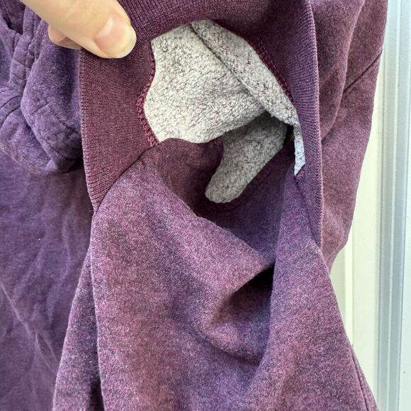 Nike Big Girl's Pullover Half Zip Fleece Poncho Bordeaux Red Purple Sz M Hoodie - Picture 4 of 9